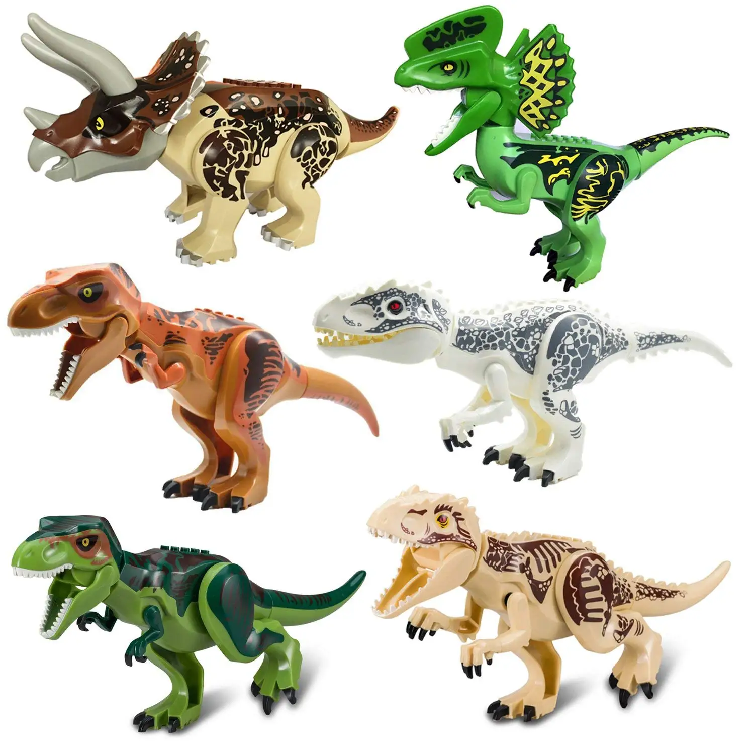 

2Pcs/Sets 79151 Jurassic Dinosaur World Figures Tyrannosaurs Rex Building Blocks Compatible With Legoings Dinosaur Toys