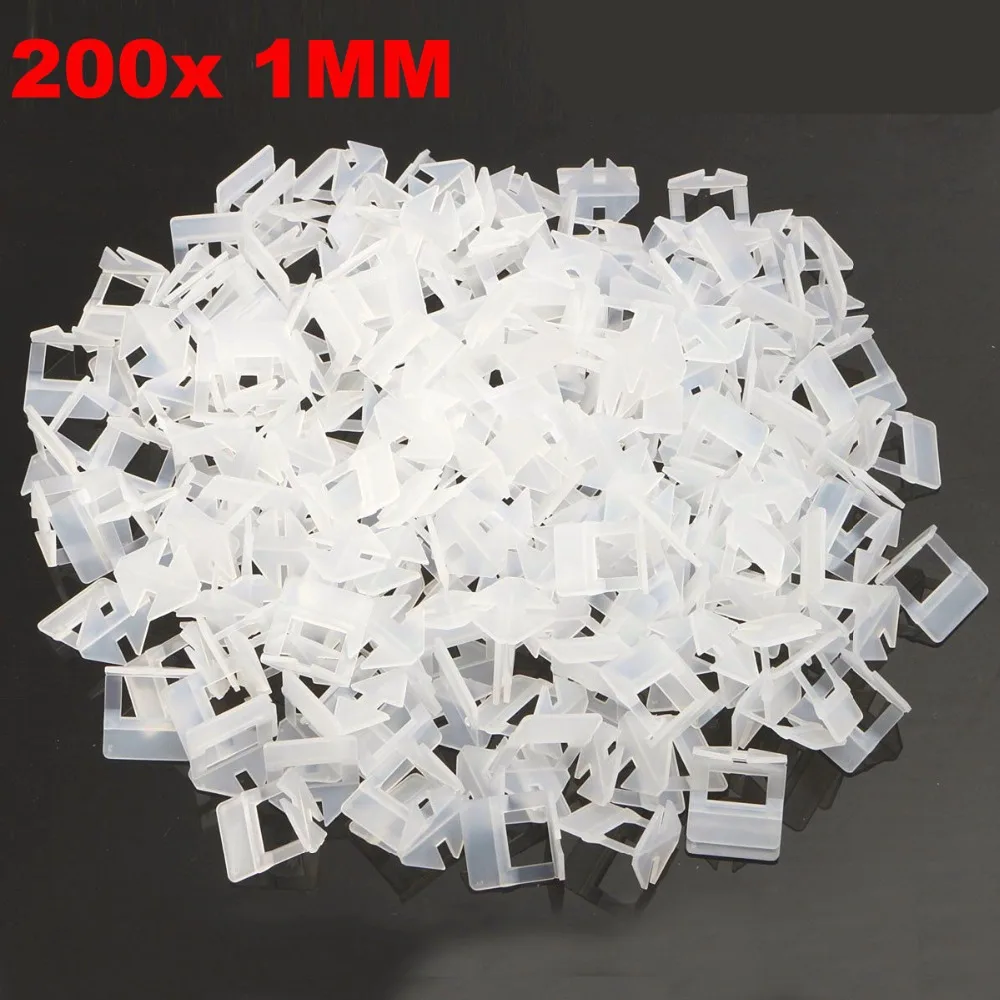

Tile Leveling System 200x Clips Kit Wall Floor Tile Spacer Tiling Tool 1.0mm 3.5cm x 3.5cm