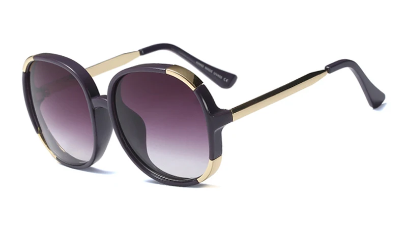Для Женщин Круглые Солнцезащитные очки Винтаж прозрачный Цвет солнцезащитные очки Роскошные женские негабаритные солнцезащитные очки для Для женщин s 5242 M