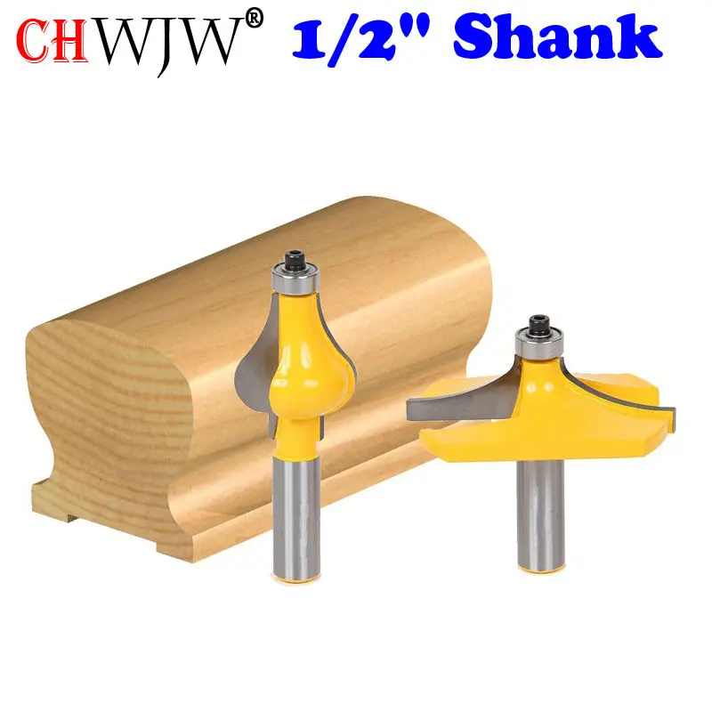 2 Bit 1 2 Shank Handrail Router Bit Set Standard Flute Line knife Woodworking cutter Tenon