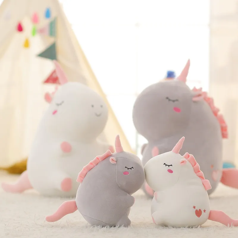 Kawaii мультфильм Радуга Единорог Мягкие животные плюшевые игрушки животное лошадь
