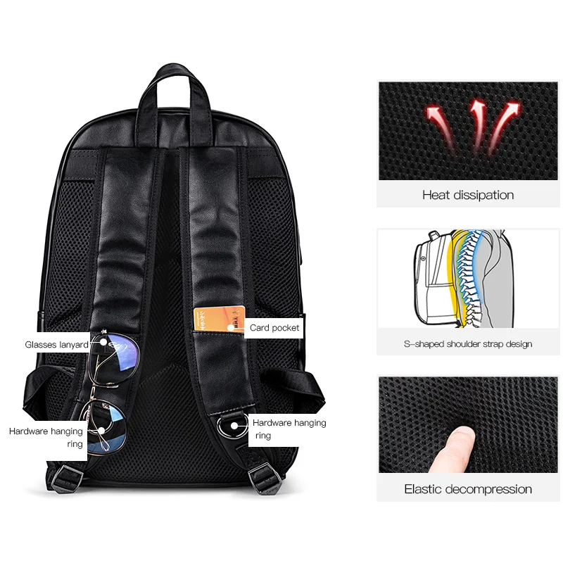 LIELANG School backpack Ноутбук Рюкзак Внешний USB Зарядка Компьютерные Рюкзаки