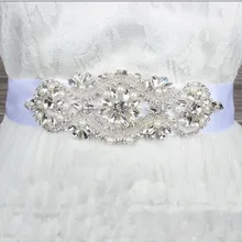 Горячая Распродажа ручной работы Бисероплетение Пояс невесты для платья цветок кристалл жемчуг со стразами ювелирный ремешок для свадебного платья свадебный пояс для вечерние