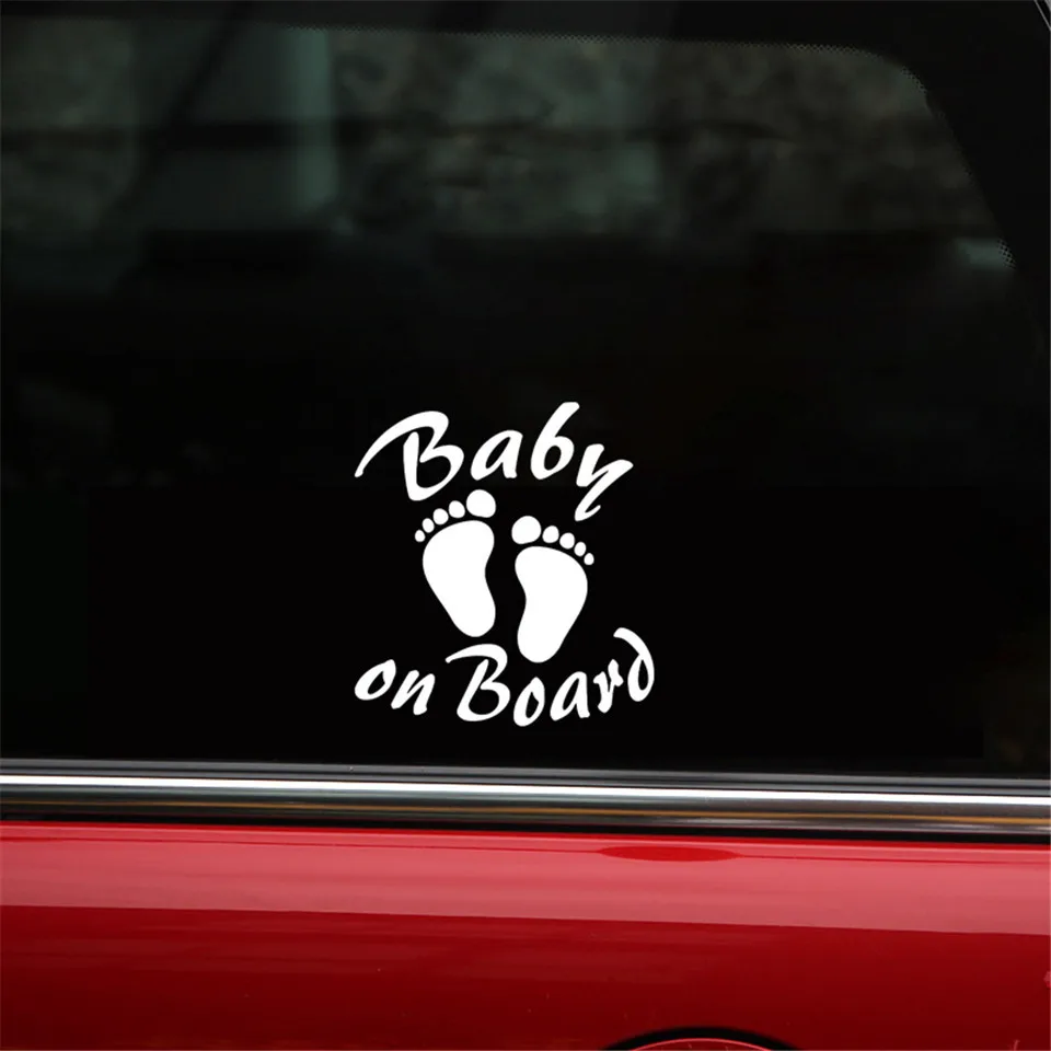 14.115.2CM BABY ON BOARD Warning Car sticker Creative Vinyl Decals Motorcycle Accessories  (6)