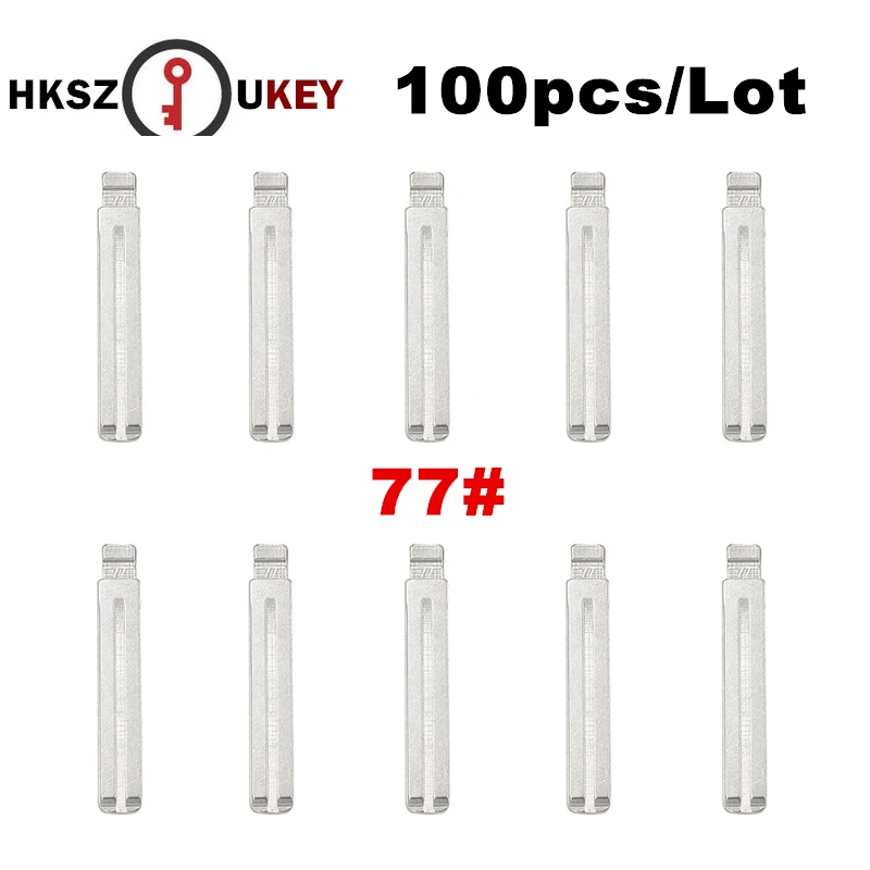 HKSZUKEY 100 шт Универсальный Номер 77 флип чистое нерезаное откидной ключ лезвие 77# Kia7T14 для Verna IX35 для нового Sportage для KD дистанционное управление