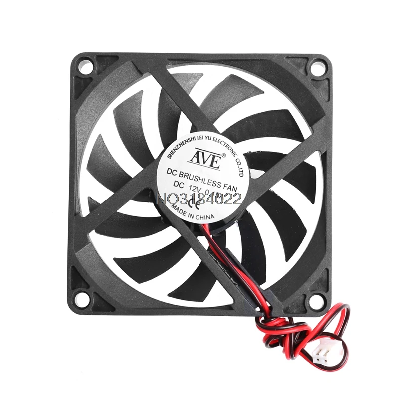 

80x80x10mm 2-Pin 12V PC Computer CPU System Heatsink Brushless Cooling Fan 8010