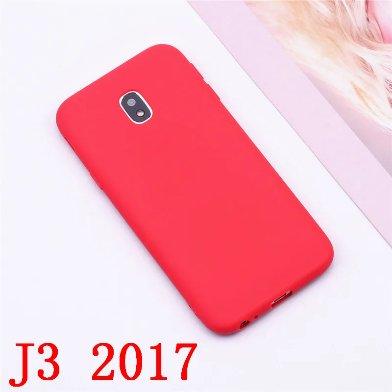 Силиконовый чехол-накладка из мягкого ТПУ чехол для Samsung Galaxy J3 j310 J320 J3 J330 Galaxy J3 Pro J330F J3 6 чехол силиконовый чехол Funda - Цвет: Red J3 2017