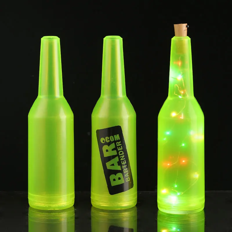 Flair bottle Kit colore Verde con boston tin Fucsia \ Bottiglia allenamento Barman 