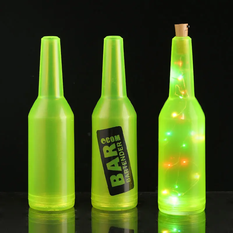 

Free Shipping Multiple color Fluorescent Flair Bottles For Bartender Practice Cocktail Shaker Bar Pub Bottle Bar Tool
