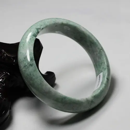 

2378 Certified Grade "A" Natural Green Jadeite Jade Gems Bangle Bracelet