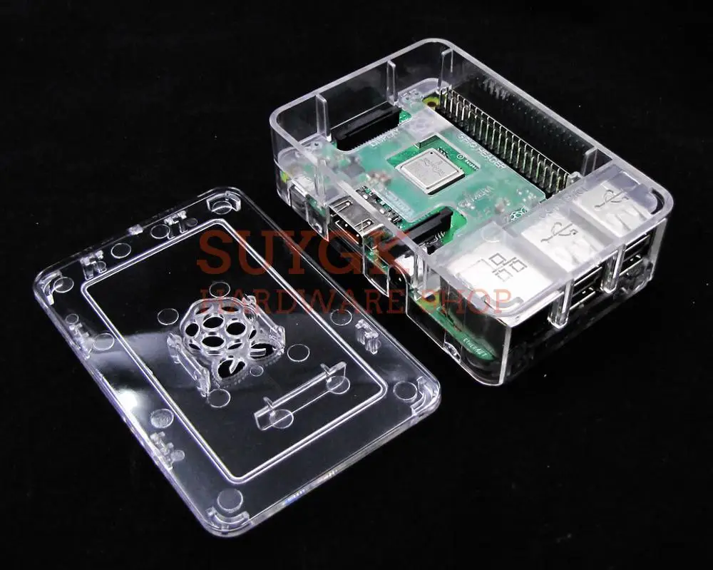 Прозрачная оригинальная официальная коробка для Raspberry Pi 3 Model B + plus АБС пластик