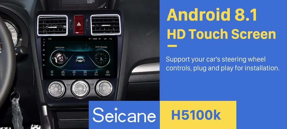 Top Seicane Android 8.1 9 inch Car GPS  for Subaru Foreste 2015 2016 2017 Radio Multimedia Player Support TPMS DVR OBDII Rear camera 0