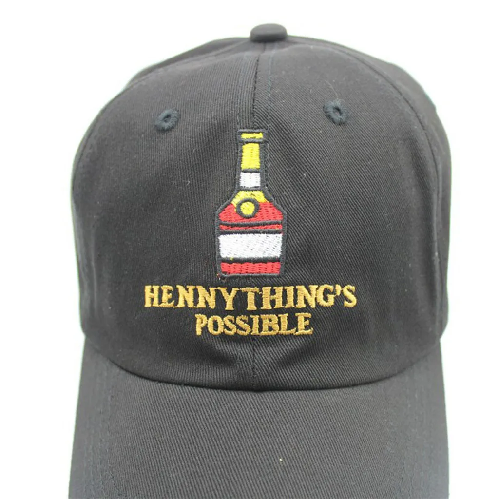 Новинка бейсболка Henny в виде винной бутылки мужская и женская регулируемая стиле