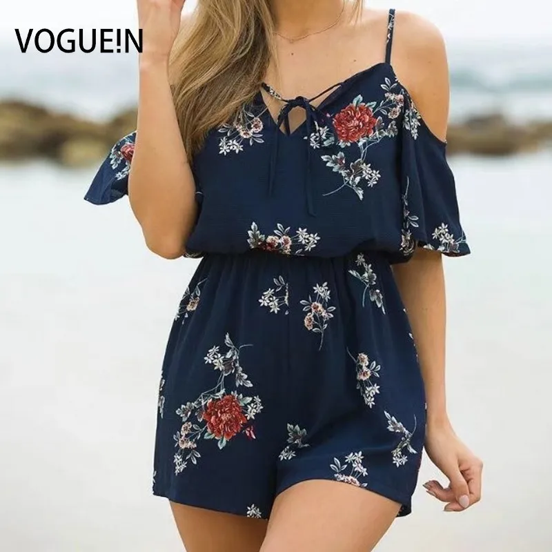 navy cold shoulder jumpsuit