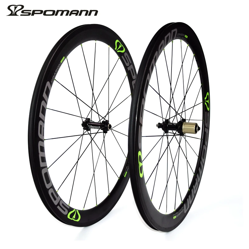 SPOMANN 700C Carbon Wheelset 50mm 3K Matte Road font b Bicycle b font Wheels Hubs 11