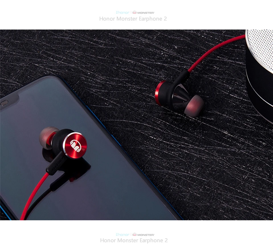 Original Huawei Honor Monster 2 Earphone AM17 3.5mm In-Ear Earbud  With Microphone Pure Monster Sound Wire Control 1.1m Headset (16)