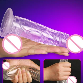 7 Speed Transparent G Spot Vibrators Rotating Crystal Larger Dildo Waterproof Big Penis Vibrador Huge dildo Sex Toys for Women