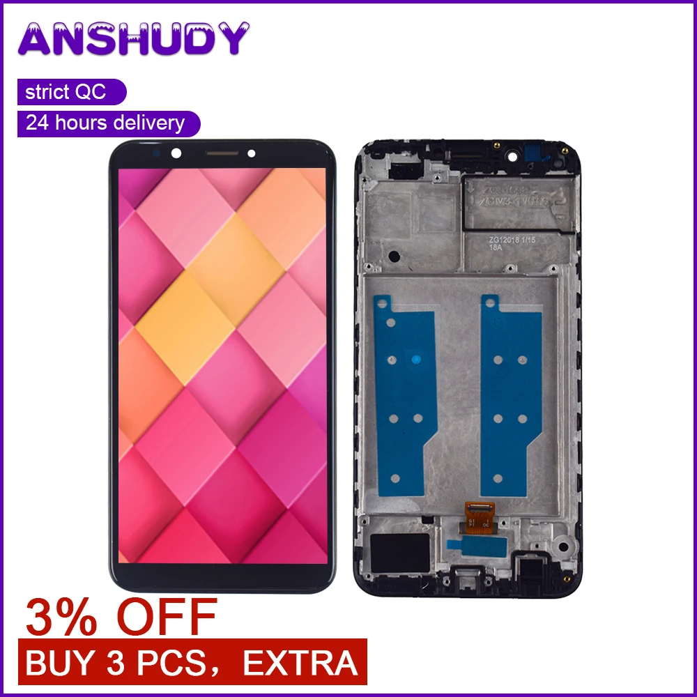 

For Huawei Honor 7C LCD Display Screen Touch Digitizer Glass Assembly Frame For Huawei Honor 7C Screen LND-L29 LND-AL30 LND-TL40
