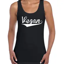 Vegan женский с надписью летняя майка жилет футболка для Дамская комбинация забавная хипстерская черная белая капля корабль B-36