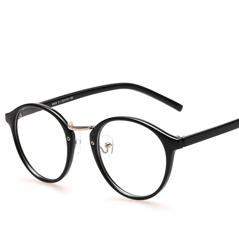 Black Eyeglasses Frames With Clear Lens Retro Optical Frame Round Vintage Eye Glasses Frame Spectacle Eyewear Frames Women Men