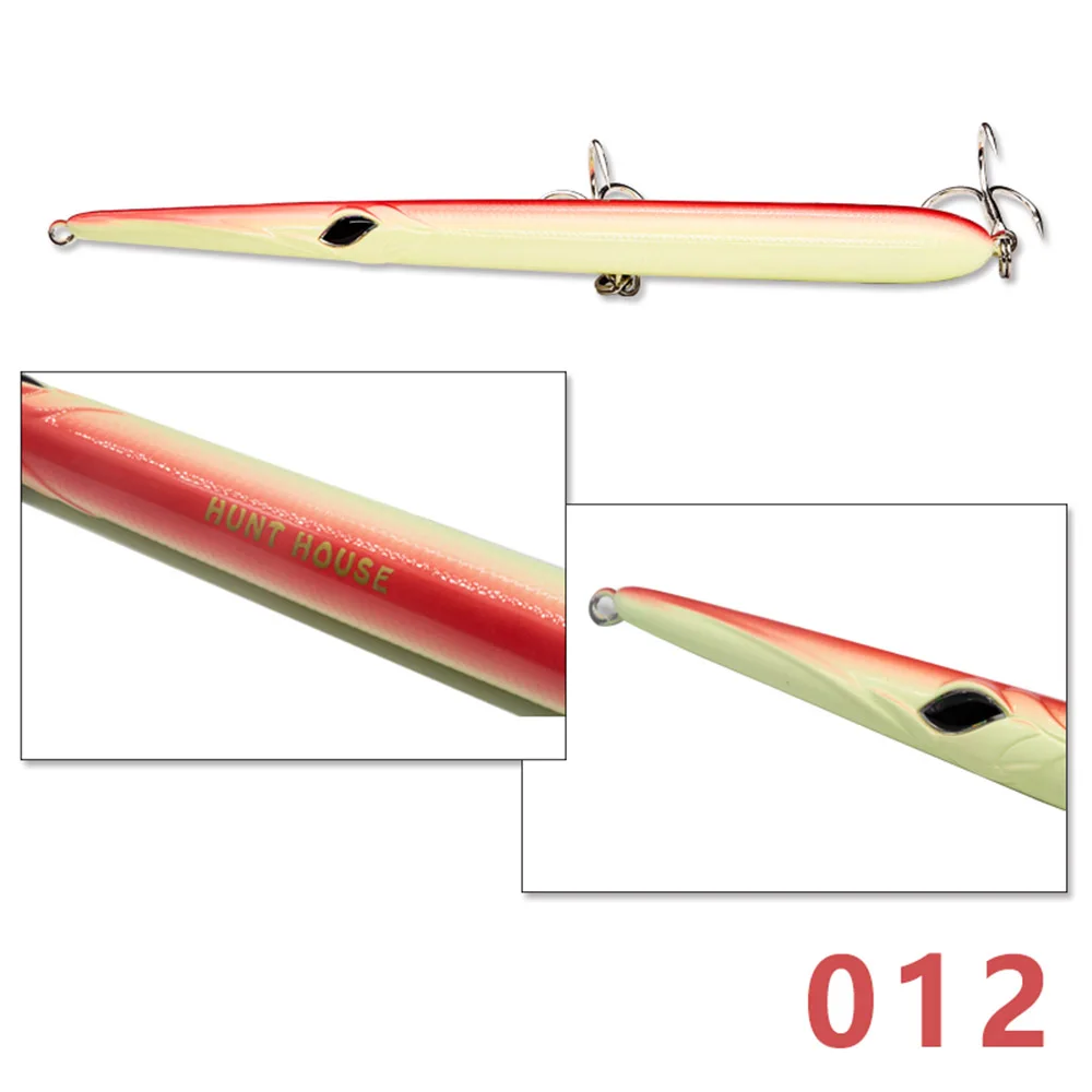 Hunthouse stylo 210 рыболовные приманки карандаш 205 мм 31/36 г длинный Литой карандаш stickbaits плавающий оседающая на дно приманка игла красивый - Цвет: 012