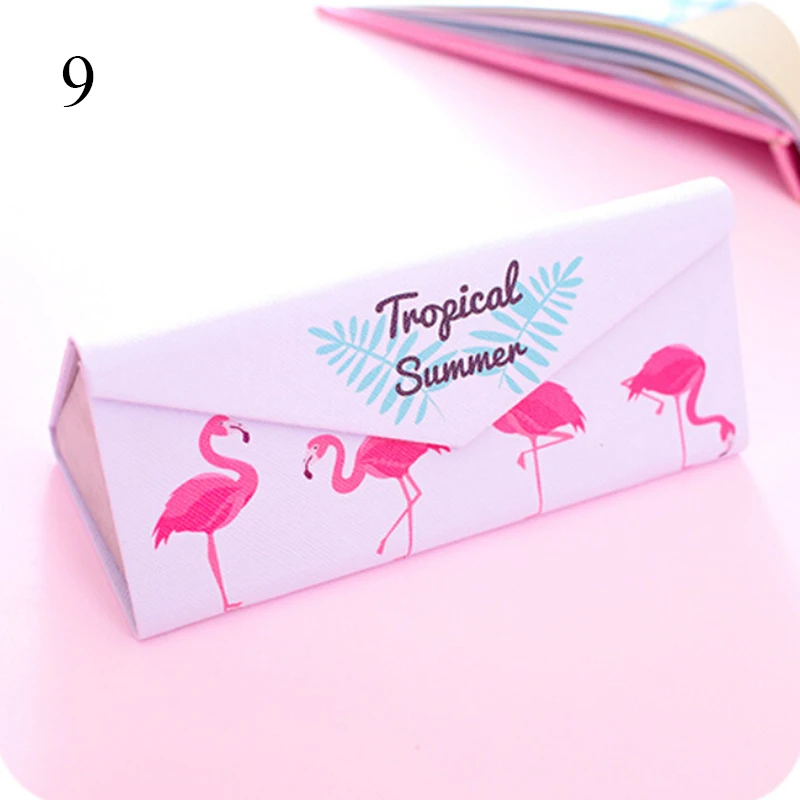 1PCS Fold Up Sunglasses Protector Box Lovely Protable Triangular Fold Glasses Case Eyeglass Sunglasses Case