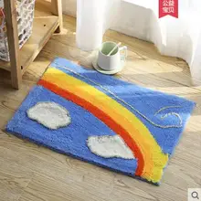 40x60 см мультфильм цветочным узором двери коврик для ванной водопоглощающий Нескользящая кухня ковер закрытый