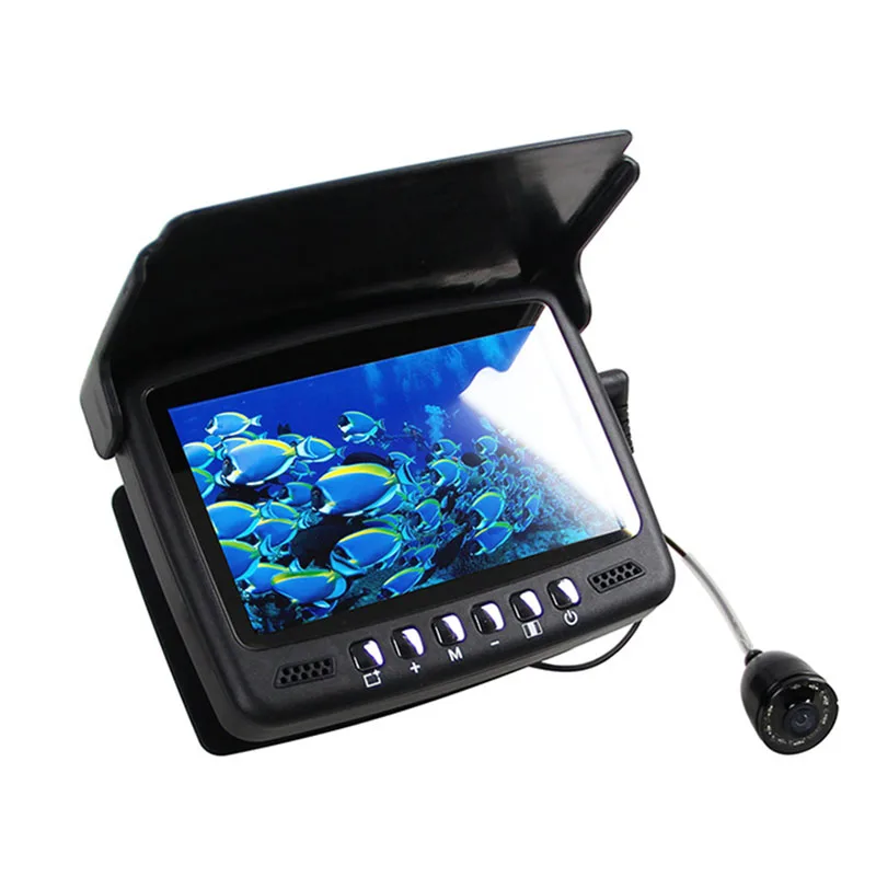 4.3" underwater ice ocean fish finder fishing accessories 120 degree wide angle lens fish finder monitor battery