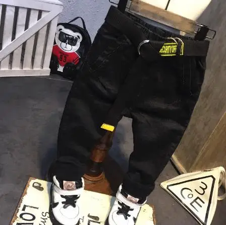 plush jeans Комплекты детской одежды утепленное пальто для мальчиков+ плюшевый свитер+ плисовые джинсы комплекты детской одежды из 3 предметов 2-6Y зимний комплект одежды для маленьких мальчиков - Цвет: plush jeans