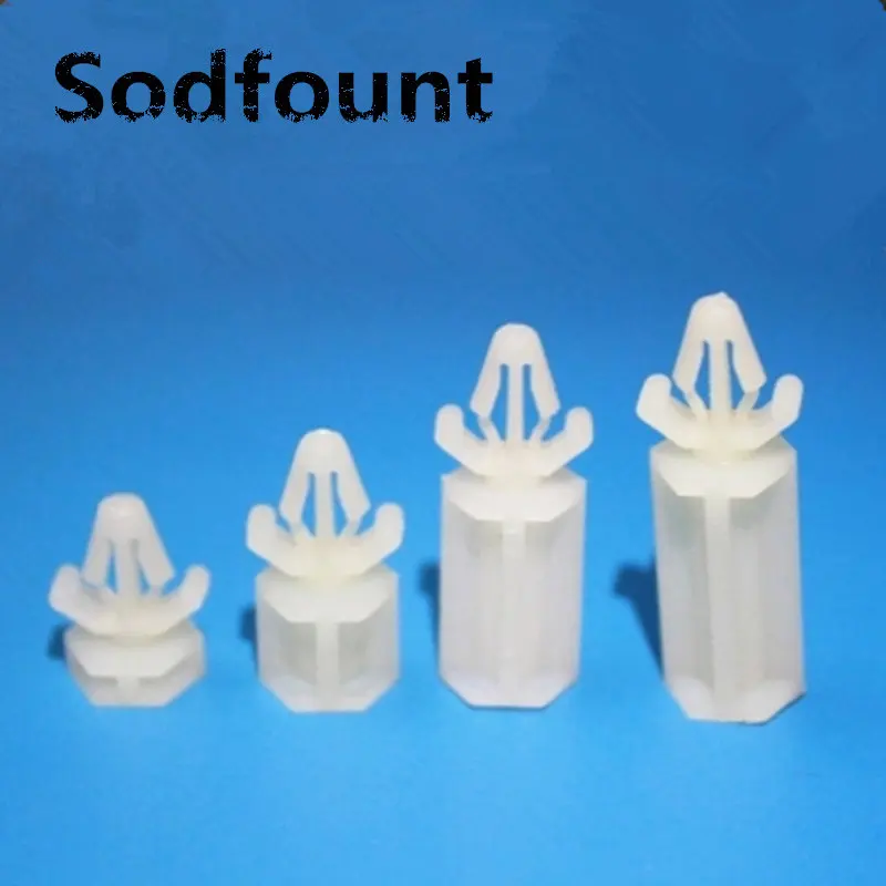 

100pcs/lot Pcb board support column 4.0mm single head aircraft isolation column Circuit board bracket plastic support column