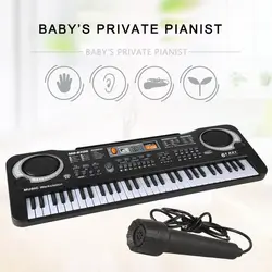 Мульти-функция 61 клавиша клавиатура электронный орган с микрофоном Музыка моделирование пианино Детские игрушки Детские Детская