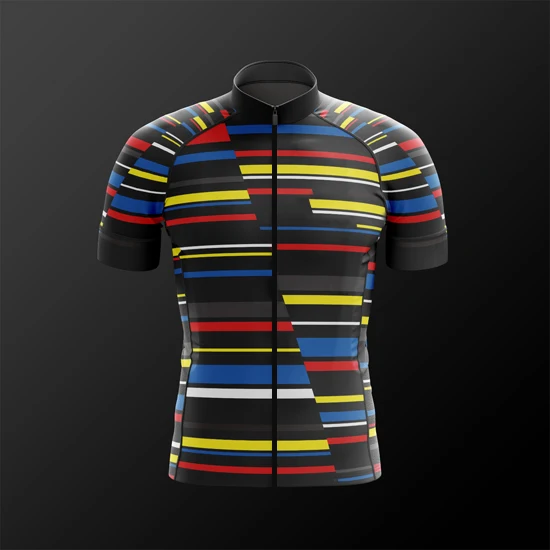 

2019 new colourful line pro team aerodynamic fit short sleeve cycling jerseys High quality bicycle shirt gentleman race jersey