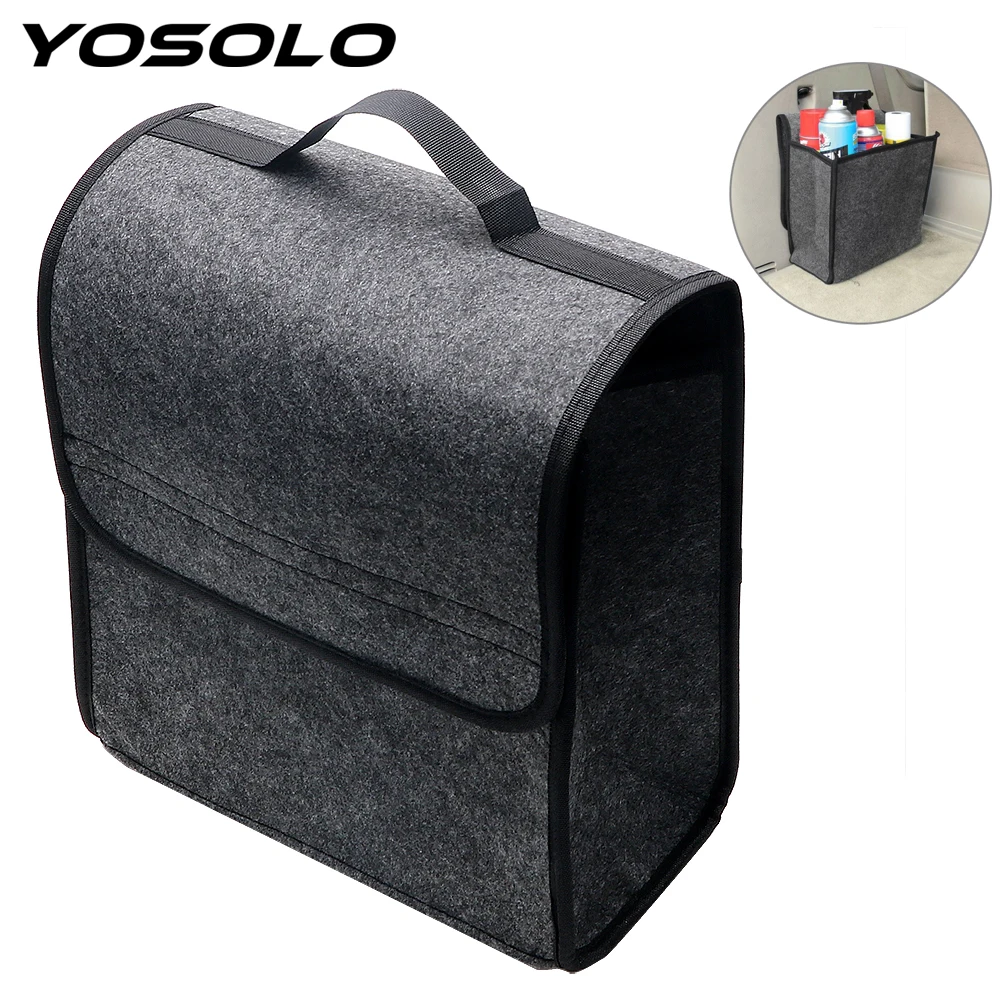 YOSOLO Car Trunk Storage Bag Car Organizer Folding Holder Box Auto Rear Storage Pouch Multi-use Car Styling Seat Back Tool Bags