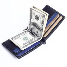 Мужской кошелек из натуральной кожи долларов цена роскошный известный дизайнер высокое качество зажим для денег мужской кошелек