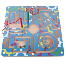 Деревянные пазлы щетка камуфляжного цвета Магнитный лабиринт Детские развивающие игрушки для детей милые подарки на день рождения забавные детские игры