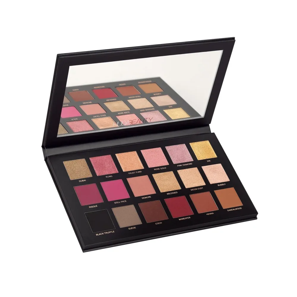 Палитра Hudas beauty Eyeshadow Pallete, 18 цветов, пустыня, сумерки, макияж, матовые тени для век, палитра, телесная пудра, пигменты, косметика