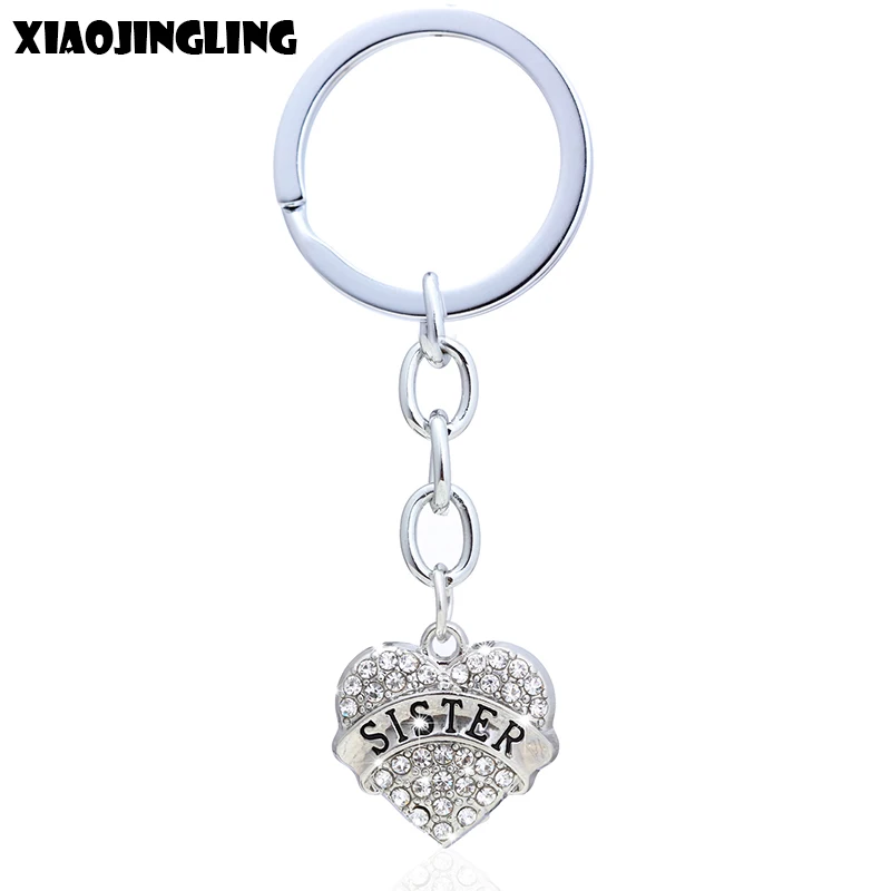 

XIAOJINGLING 20 Styles Pink White Crystal Heart Key Chain Keychain Fashion Key Ring For Mom Sister Grandma Gifts Charm Jewelry