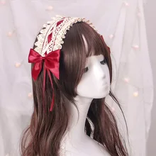 Женщины Diademas Para El Pelo Mujer Лолита кружева резинки для волос повязка с бантом красивые аксессуары для волос для девочек подарок Женщины Diademas Para El Pelo Mujer Лолита кружева резинки для волос повязка с бантом красивые аксессуары для волос для девочек подарок