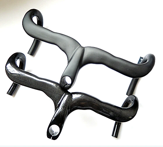 top T700 carbon fiber internal road handlebar (handlebar with stem )fork clamp diameter 28.6 MM bike parts bicycles | Спорт и