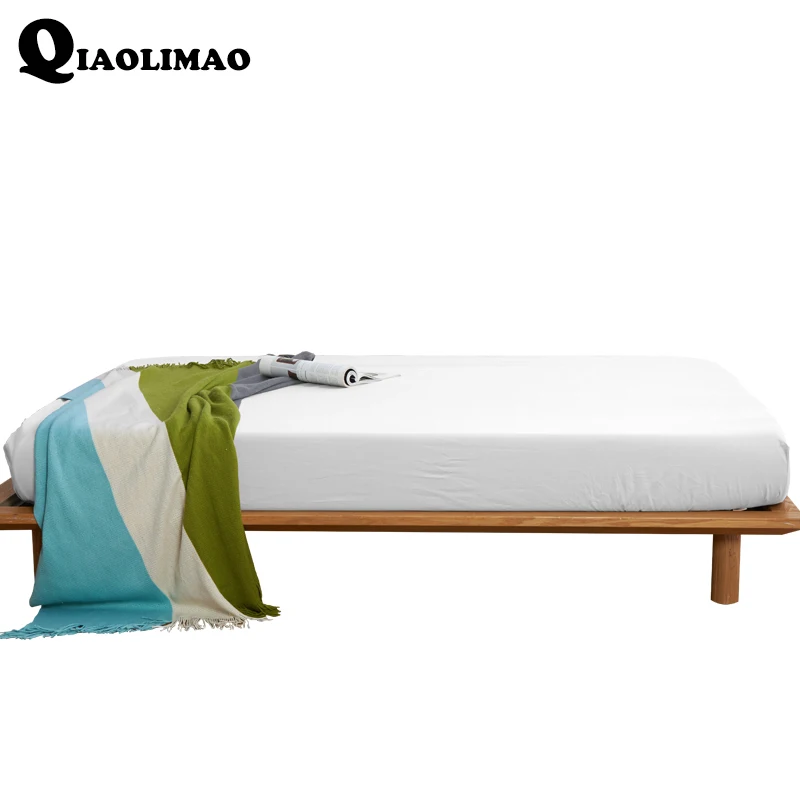 Home Textile Solid Fitted Sheet With Elastic bed Sheet 160*200cm Bed Cover Mattress Cover Spring Summer Autumn Winter Bedclothes