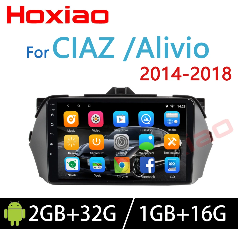 

Hoxiao Android 6 for SUZUKI Alivio/CIAZ 2014-2018 GPS HD multimedia player ma..p navigation WIFI BT noDVD 9 inch 2DIN car radio