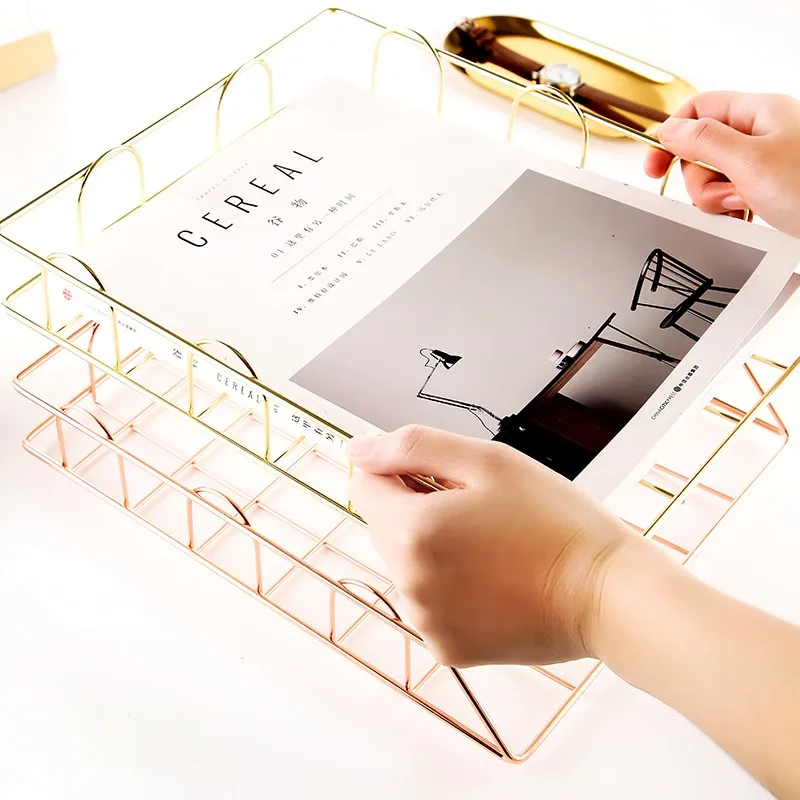 الشمال المعادن الكتب سلة التخزين مكتب سطح المكتب تخزين البقالة رف تكويم مجلة التشطيب سلة مجلد حفظ الملفات المنظم