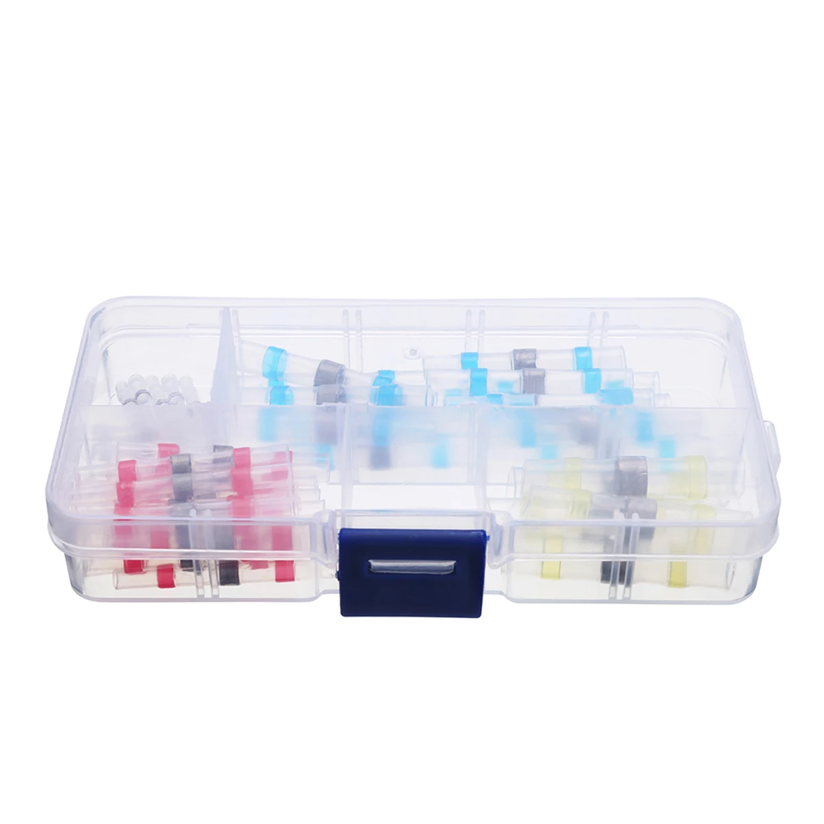 100Pcs Mixed Heat Shrink Sordering Terminals Solder Sleeve Tube Electrical Wire Splice Butt Connectors Kit with Box