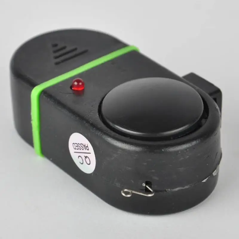 1Pcs Black Electronic Night Bite Fishing Alarm Alert Light Bell Clip on Rod Outdoor Fishing Alarm For Fishing
