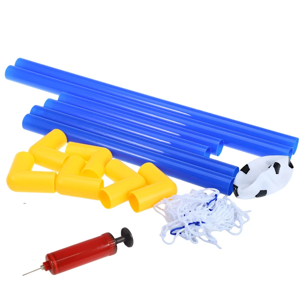 Mini Football Soccer Goal Post Net Set with Pump Indoor Outdoor Kids