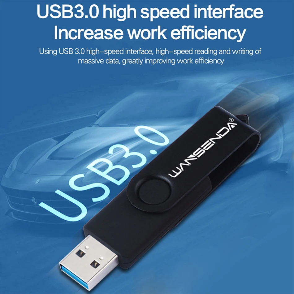 WANSENDA, вращающийся флеш-накопитель USB 3,0, 256 ГБ, 128 ГБ, 64 ГБ, 32 ГБ, 16 ГБ, 8 ГБ, 4 Гб, высокоскоростной флеш-накопитель, USB флешка, флеш-накопитель