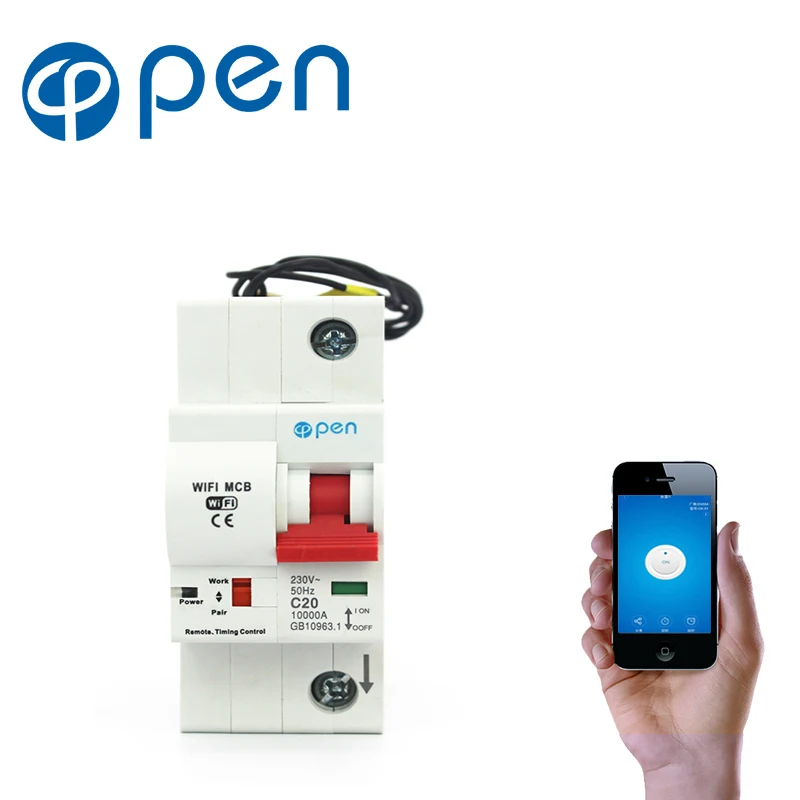 OPEN 1P 40A Remote Control Wifi Circuit Breaker/Smart Switch/ Intelligent Automatic Recloser overload/ short circuit protection