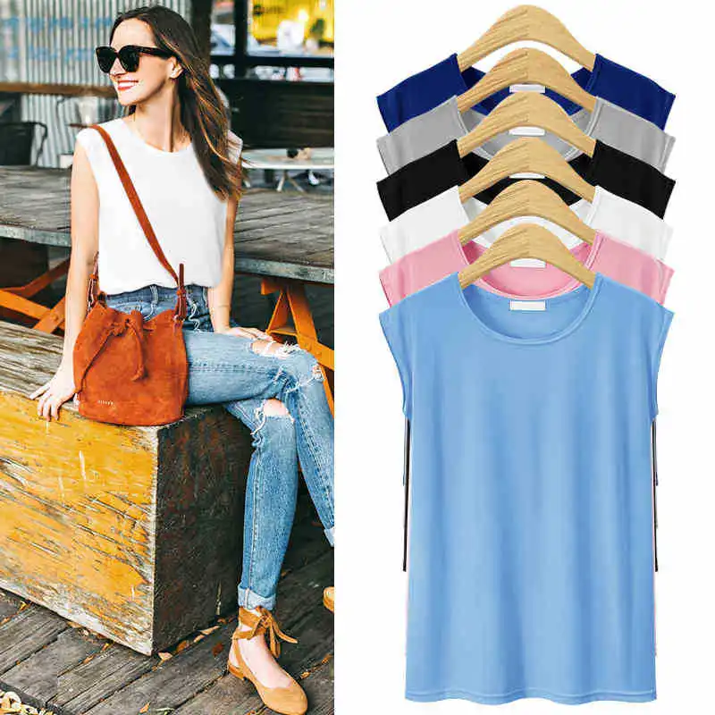 

2019 New Women Casual t-shirt Cotton girl Solid Casual Tops Shirt female Plus Size Solid Shirts fashion