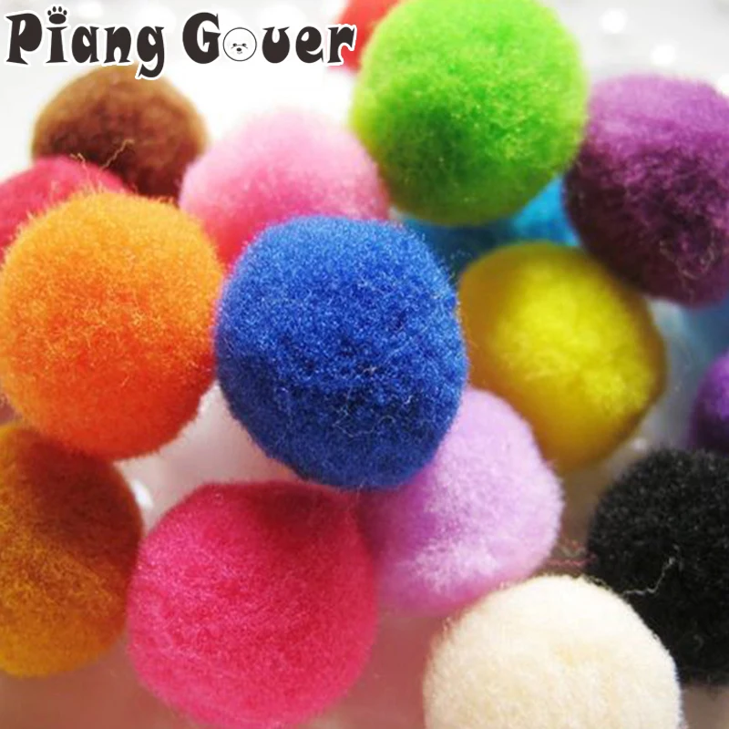 10pcs/lot Mix Color Cat Toys Fuzzy Pet Ball Toy Cat Teaser Interactive