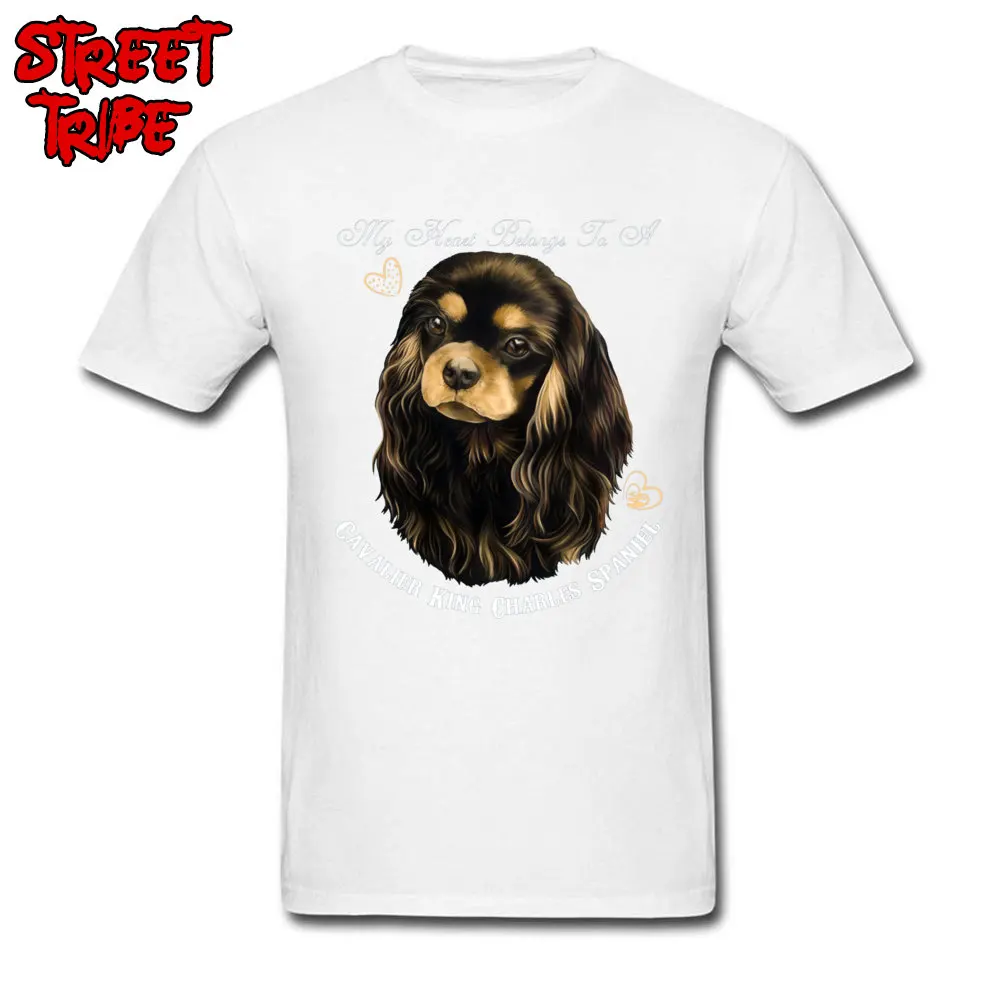 3D печатные мужские футболки хлопок с круглым вырезом для мужчин топы корректирующие футболка милый кавалер король Чарльз спаниель футболки для девоче